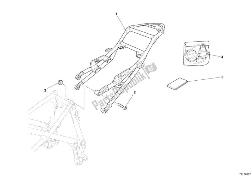 Todas las partes para Marco Trasero de Ducati Superbike 749 R USA 2006